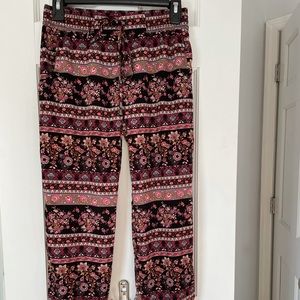 Printed flowy summer jogger pant